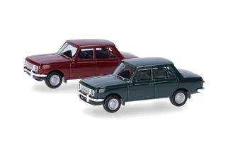 Herpa H0 MiniKit: Wartburg 353 '66, Karminrot/Atlantikgrün (Inhalt: je 1 Stk.)