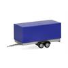 Herpa H0 PKW-Planenanhänger, ultramarinblau THW