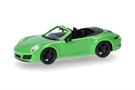 Herpa H0 Porsche 911 (991) Carrera 2 Cabrio, lizardgrün