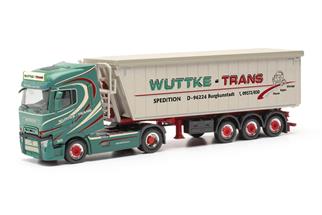 Herpa H0 Renault T facelift Stöffelliner-Sattelzug, Wuttke Trans