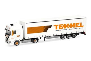 Herpa H0 Scania CR 20 HD Lowlinergardinenplanen-Sattelzug, Temmel - Natascha Stoni