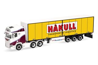 Herpa H0 Scania CR20 HD 6x4 Koffer-Sattelzug, Hakull