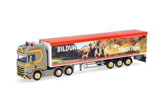 Herpa H0 Scania CR20 HD Schubboden-Sattelzug, Dornbierer (Sonderserie Schweiz)