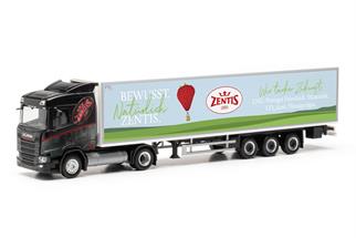 Herpa H0 Scania CR20 ND LNG Kühlkoffer-Sattelzug, Zentis