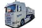 Herpa H0 Scania CR20 ND Thermomulden-Sattelzug, Nyffeler Transporte (Sonderserie CH)