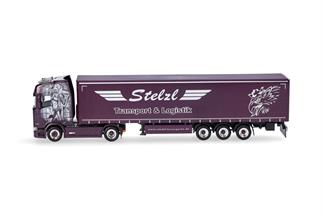 Herpa H0 Scania CS 20 HD Gardinenplanen-Sattelzug, Stelzl (Sonderserie Sommerfest 2024)