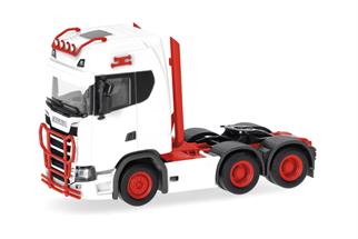 Herpa H0 Scania CS 20 HD Zugmaschine 3-achs, weiss/rot