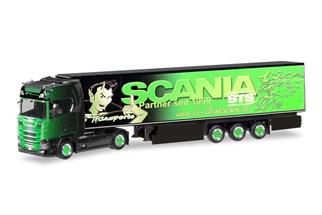 Herpa H0 Scania CS Hochdach Kühlkoffer-Sattelzug GS Transporte *werkseitig ausverkauft*
