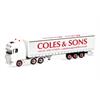 Herpa H0 Scania CS20 HD Gardinenplanen-Sattelzug, Coles & Sons