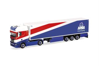 Herpa H0 Scania CS20 HD Kühlkoffer-Sattelzug, Heide Logistik - Jumbo Fischer