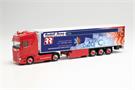 Herpa H0 Scania CS20 HD Kühlkoffer-Sattelzug, Spedition Rose/Trucker Babe Manu *werkseitig ausverkauft*