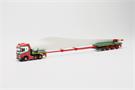 Herpa H0 Scania CS20 HD Teletrailer-Sattelzug mit Windradflügel, G. Vlastuin Transporte