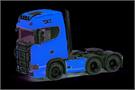 Herpa H0 Scania CS20 Zugmaschine 3-achs, gelb/schwarz