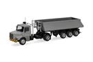 Herpa H0 Scania Hauber Kipp-Sattelzug, grau/gelb