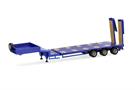 Herpa H0 Semitieflader mit Rampen, ultramarinblau THW