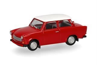Herpa H0 Trabant 601 Limousine, rot mit weissem Dach