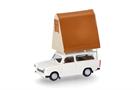 Herpa H0 Trabant 601 Universal Dachzelt, grauweiss