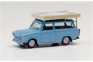 Herpa H0 Trabant Universal Dachzelt, pastellblau