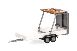 Herpa H0 Verkehrssicherungsanhänger 2-achs, weiss