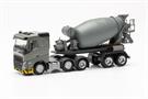 Herpa H0 Volvo FH FD 2020 6x2 Betonmischer-Sattelzug 3a/2a, grau/gelb