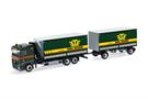 Herpa H0 Volvo FH GL FD 2020 Planen-Hängerzug mit Kran, Emil Egger