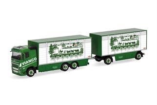 Herpa H0 Volvo FH GL FD 2020 Viehtransporter-Hängerzug, Vianco *werkseitig ausverkauft*
