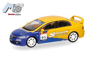 Herpa/MicroCity87 H0 Honda Civic FD2, gelb/blau