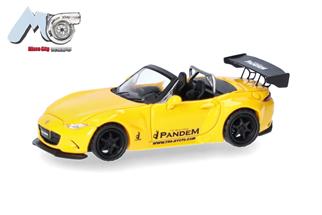 Herpa/MicroCity87 H0 Mazda MX-5 Rocket Bunny, gelb