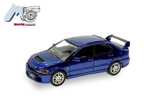 Herpa/MicroCity87 H0 Mitsubishi Lancer Evo 9, blau *komplett vorreserviert*