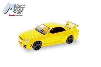 Herpa/MicroCity87 H0 Nissan GTR 34, gelb