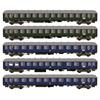 Hobbytrain H0 (DC) DB Reisezugwagen-Set 1 D 83/41, Ep. III, 5-tlg.