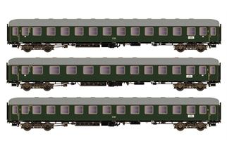 Hobbytrain H0 (DC) DB Reisezugwagen-Set 2 D 83/41, Ep. III, 3-tlg.