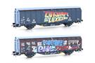 Hobbytrain H0 SBB Schiebewandwagen Hbbillns, Graffiti - Zukunft ist Luxus, Ep. VI