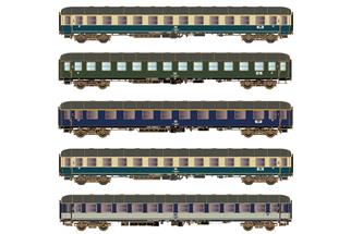 Hobbytrain/LS Models H0 (AC) Reisezug-Wagenset D 912 Emsland, Ep. IVa, 5-tlg.