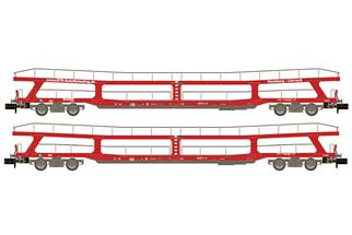 Hobbytrain N BTE Reisezug-Autotransportwagen DDm 915, Ep. VI, 2-tlg.