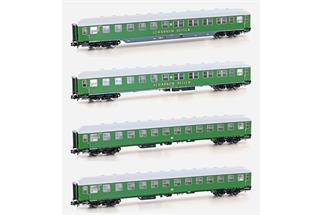 Hobbytrain N DB Reisezugwagen-Set 1 Scharnow, Ep. IIIb, 4-tlg.