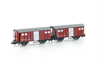 Hobbytrain N SBB gedecktes Güterwagen-Set K3, Ep. IV, 2-tlg.