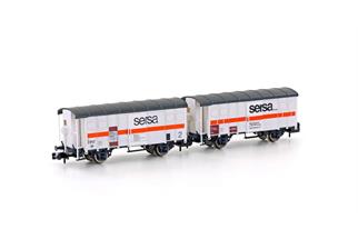 Hobbytrain N SBB gedecktes Güterwagen-Set K3 Sersa, 2-tlg.