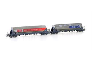 Hobbytrain N SBB Getreidesilowagen-Set Taggnpps, gealtert, Ep. VI, 2-tlg.