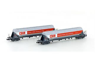 Hobbytrain N SBB Getreidesilowagen-Set Tagnpps, Schweizer Zucker, Ep. VI, 2-tlg.