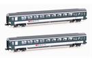 Hobbytrain N SBB Reisezugwagen-Set UIC-Z1 Bpm, grün/grau, Ep. IV-V, 2-tlg.