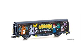 Hobbytrain N SBB Schiebewandwagen Hbbillns, Graffiti - Cargomon, Ep. VI