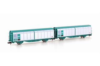 Hobbytrain N SNCF Schiebewandwagen-Set Hbbillns, ex FS, Ep. V-VI, 2-tlg.