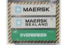 Igra Model H0 40' Container-Set 2 MAERSK/MAERSK SEELAND/EVERGREEN, 3-tlg.