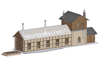 Igra Model H0 Lokschuppen Klein Mohrau