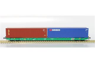 Igra Model H0 StLB Containertragwagen Sggnss, GOLD/GE SeaCo