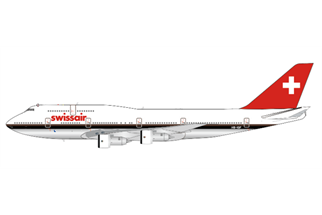 JC 1:200 Swissair Boeing 747-300 Polished Reg: HB-IGF