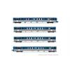 Jouef H0 (DC) SNCF Wendezug-Set RIO 77, Stelyrail blau, Ep. V, 4-tlg.