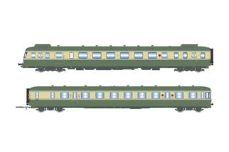 Jouef H0 (DC Sound) SNCF Dieseltriebwagen X 2716 mit Beiwagen XR 7719, Ep. III-IV, 2-tlg.