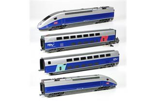 Jouef H0 (DC Sound) SNCF Grundset TGV 2N2 Euroduplex, mit CH-Zulassung, 4-tlg. *werkseitig ausverkauft*